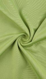 CAGE SLEEVE HOLLOW MINI DRESS IN GREEN styleofcb 