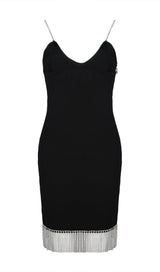 CHAIN MINI DRESS IN BLACK styleofcb 