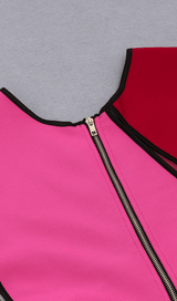 COLOURFUL BANDAGE MIDI DRESS