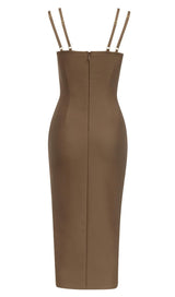 CORSET MAXI DRESS IN BROWN Dresses styleofcb 