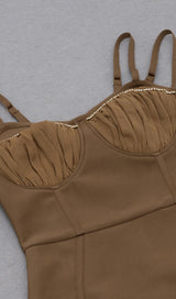 CORSET MAXI DRESS IN BROWN Dresses styleofcb 