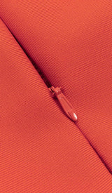 CORSET RUCHED MIDI DRESS IN RED DRESS STYLE OF CB 