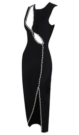 CRYSTAL BANDAGE DRESS IN BLACK Dresses styleofcb 