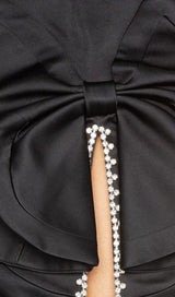 CRYSTAL BOW MINI DRESS IN BLACK styleofcb 