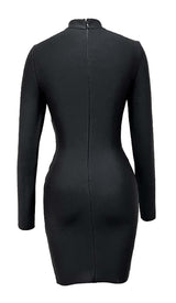 CRYSTAL-EMBELLISHED FLAME MINI DRESS IN BLACK DRESS STYLE OF CB 