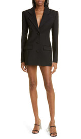 CRYSTAL TRIM BACK CUTOUT JACKET DRESS IN BLACK DRESS STYLE OF CB 