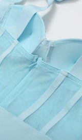 CRYSTAL CORSET MIDI DRESS IN SKY BLUE DRESS STYLE OF CB 