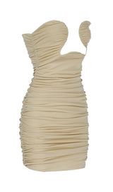 CUT-OUT RUCHED BODYCON MINI DRESS IN WHITE styleofcb 