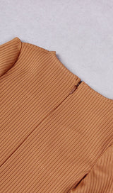 CUT OUT SLIPT MAXI DRESS IN BROWN Dresses styleofcb 