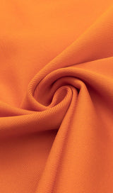 CUT OUT CORSET MIDI DRESS IN ORANGE DRESS STYLE OF CB 