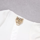 CUT OUT THIGH SLIT MINI DRESS IN WHITE DRESS styleofcb 