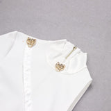 CUT OUT THIGH SLIT MINI DRESS IN WHITE DRESS styleofcb 