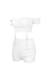 Card shoulder net yarn suit.