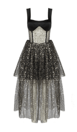 Chaotic bead floral dress styleofcb XS BLACK 