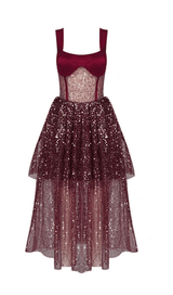 Chaotic bead floral dress styleofcb XS RED 