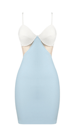 Color block dress. ohmogo BLUE XS 