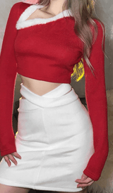 Cropped shoulder knit top styleofcb 