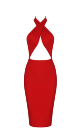 Cross halter halter dress styleofcb RED XS 