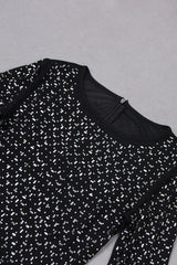 SEQUIN LACE PERSPECTIVE DRESS IN BLACK DRESS styleofcb 