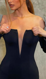 DEEP V MAXI DRESS IN BLACK Dresses styleofcb 