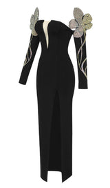 DEEP V MAXI DRESS IN BLACK Dresses styleofcb 