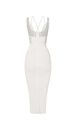 DEEP V MAXI DRESS IN WHITE Dresses styleofcb 