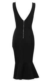 DEEP V MIDI DRESS IN BLACK Dresses styleofcb 