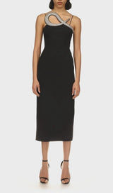 DIAMOND MIDI DRESS IN BLACK Dresses styleofcb 