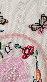 EMBROIDERY V-NECK MIDI DRESS IN WHITE DRESS STYLE OF CB 