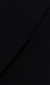 FASHION BLACK OBLIQUE SHOULDER DRESSS