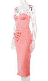 FISHBONE MIDI DRESS IN PINK Dresses styleofcb 