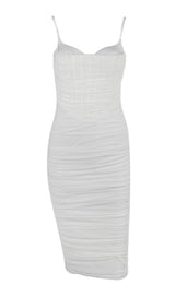 FISHBONE MIDI DRESS IN WHITE Dresses styleofcb XS WHITE 