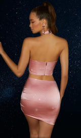 FISHBONE MINI DRESS IN PINK styleofcb 