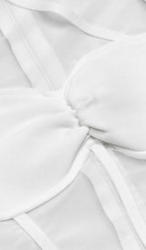 FISHBONE SLIT BANDAGE MIDI DRESS DRESS STYLE OF CB 