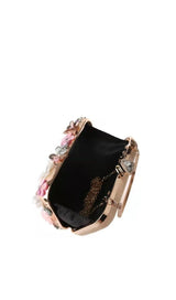 FLORAL ENBROIDERY CLUTCH - BLACK styleofcb 