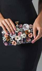 FLORAL ENBROIDERY CLUTCH - PINK styleofcb 
