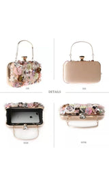 FLORAL ENBROIDERY CLUTCH - PINK styleofcb 