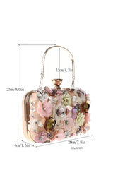 FLORAL ENBROIDERY CLUTCH - PINK styleofcb 