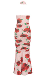 FLORAL-PRINT MAXI DRESS IN PINK DRESS STYLE OF CB 