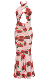 FLORAL-PRINT MAXI DRESS IN PINK DRESS STYLE OF CB 