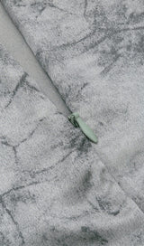 FLORAL BACKLESS MIDI DRESS IN GREY DRESS STYLE OF CB 