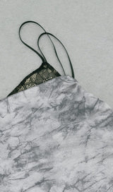 FLORAL BACKLESS MIDI DRESS IN GREY DRESS STYLE OF CB 