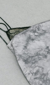 FLORAL BACKLESS MIDI DRESS IN GREY DRESS STYLE OF CB 