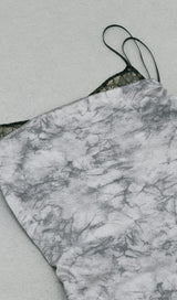 FLORAL BACKLESS MIDI DRESS IN GREY DRESS STYLE OF CB 