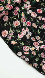 FLORAL PRINT RUFFLE MIDI DRESS IN MULTI-COLOR DRESS STYLE OF CB 