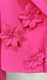 FLORAL TWO-PIECE JACKET DRESS IN RED DRESS STYLE OF CB 