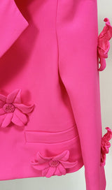 FLORAL TWO-PIECE JACKET DRESS IN RED DRESS STYLE OF CB 