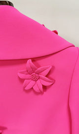 FLORAL TWO-PIECE JACKET DRESS IN RED DRESS STYLE OF CB 