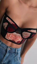 FLOWER PRINT BODYSUIT bodysuit styleofcb 