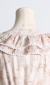 FLOWERS COTTON MAXI DRESS IN WHITE DRESS sis label 